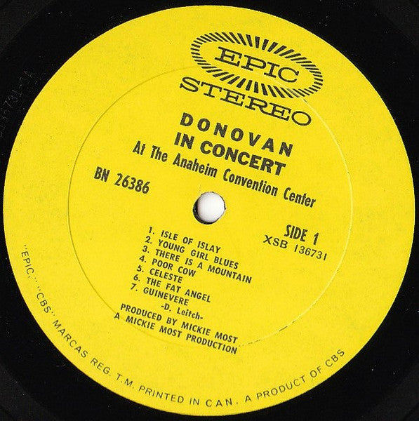 Donovan : Donovan In Concert (LP, Album)