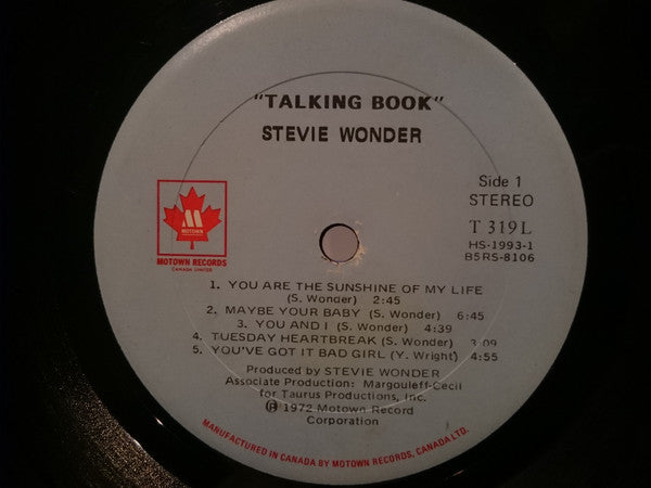 Stevie Wonder : Talking Book (LP, Album, RE, Uni)