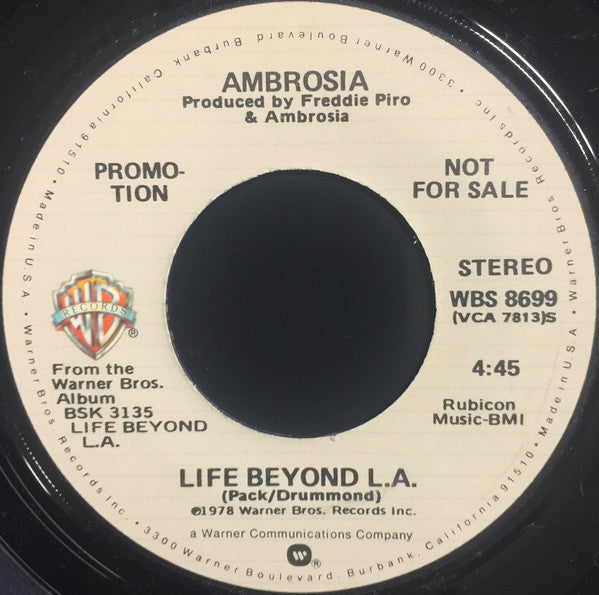 Ambrosia (2) : Life Beyond L.A. (7", Promo)