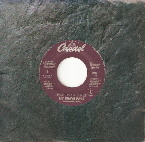 Paul McCartney : My Brave Face (7", Single)