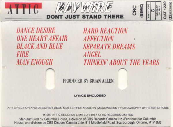 Haywire (2) : Don't Just Stand There (Cass, Album, Club, Dol)