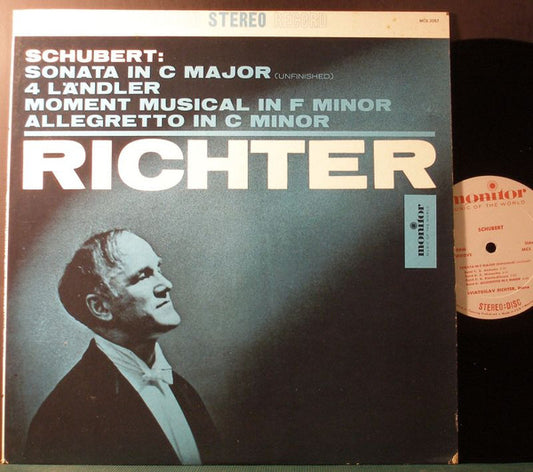 Franz Schubert, Sviatoslav Richter : Sonata In C Major (Unfinished) / 4 Ländler / Moment Musical In F Minor / Allegretto In C Minor (LP)