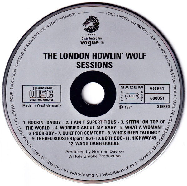 Howlin' Wolf : The London Howlin' Wolf Sessions (CD, Album, RE)