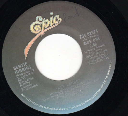 Bertie Higgins : Key Largo (7", Single)