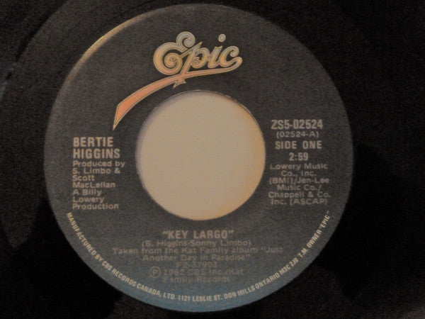 Bertie Higgins : Key Largo (7", Single)