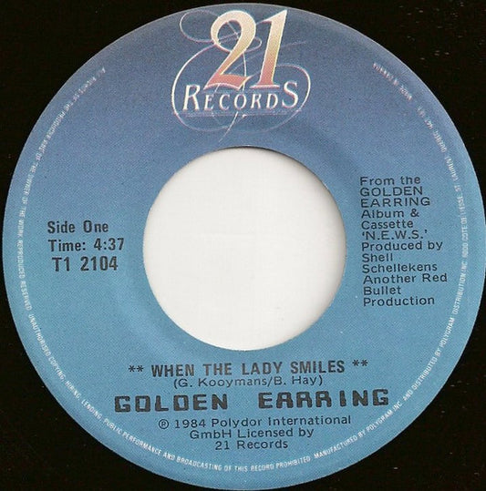 Golden Earring : When The Lady Smiles (7", Single)
