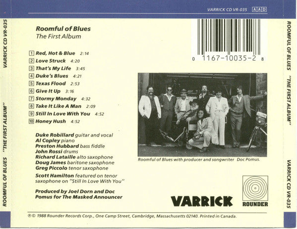 Roomful Of Blues Featuring Duke Robillard : The First Album (CD, Album)