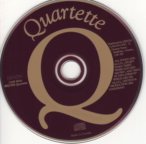 Quartette : Quartette (CD)
