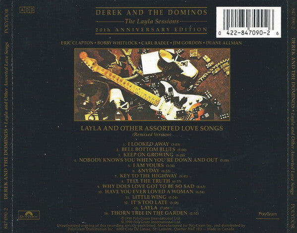 Derek And The Dominos* : Layla And Other Assorted Love Songs (The Layla Sessions) (CD, Album, RE, RM, 20t)