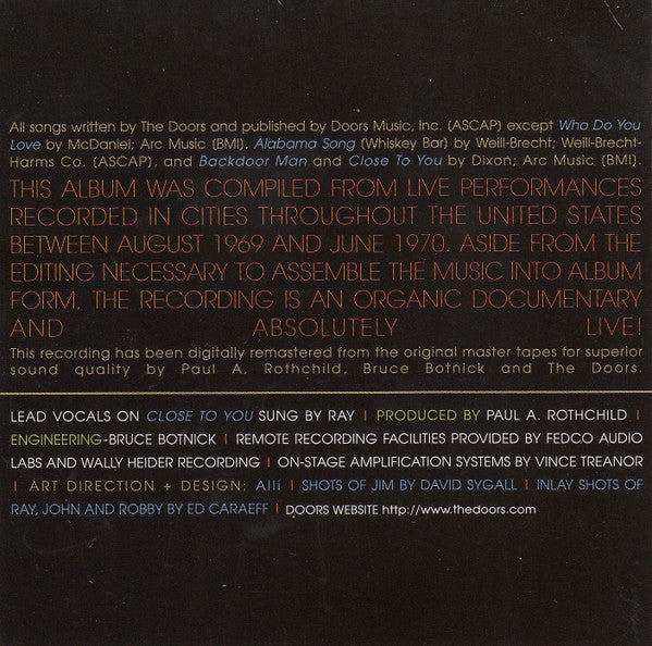 The Doors : Absolutely Live (CD, Album, Club, RE)