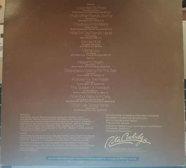 Rita Coolidge : Fall Into Spring (LP, Album)
