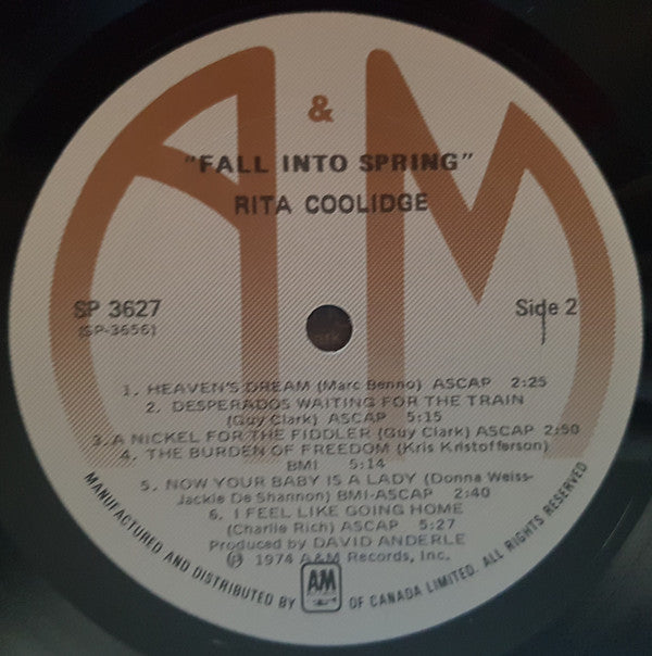 Rita Coolidge : Fall Into Spring (LP, Album)