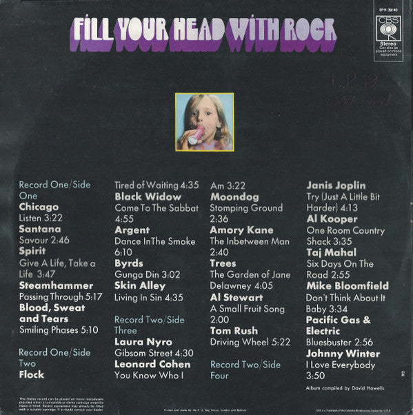 Various : Fill Your Head With Rock (2xLP, Comp)