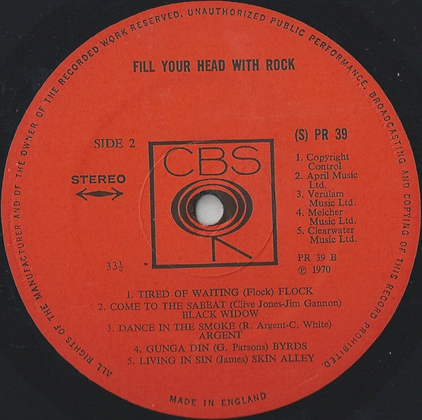 Various : Fill Your Head With Rock (2xLP, Comp)