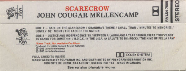 John Cougar Mellencamp : Scarecrow (Cass, Album, Dol)