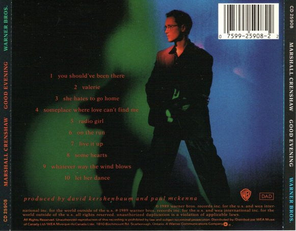 Marshall Crenshaw : Good Evening (CD, Album)