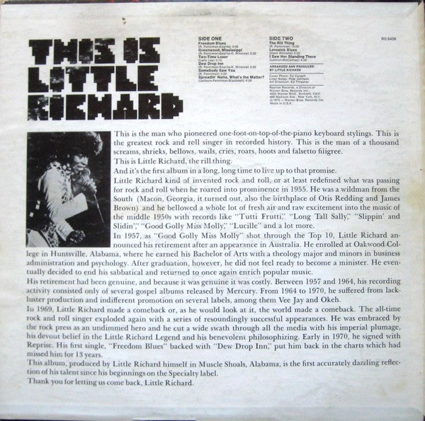 Little Richard : The Rill Thing (LP, Album)