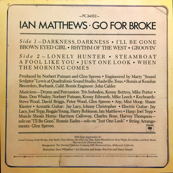 Iain Matthews : Go For Broke (LP, Album)