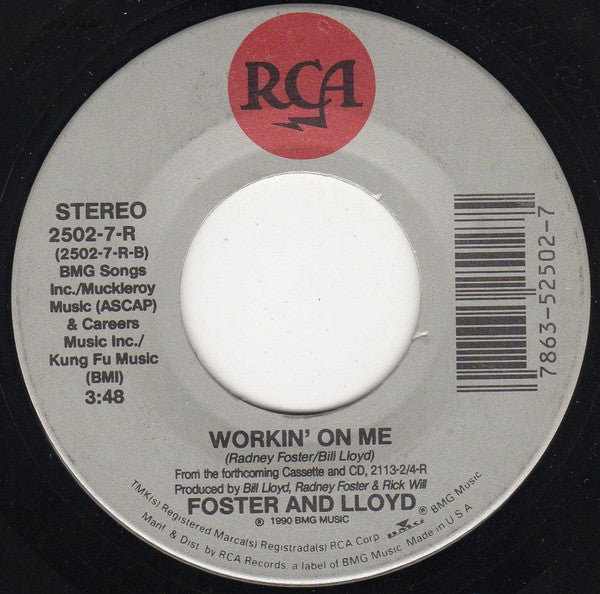 Foster And Lloyd : Is It Love (7", Single)