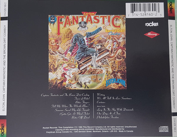 Elton John : Captain Fantastic And The Brown Dirt Cowboy (CD, Album, RE, RM)