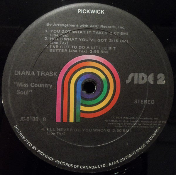 Diana Trask : Miss Country Soul (LP, RE)
