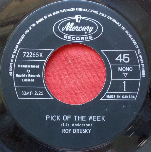 Roy Drusky : Pick Of The Week / Yesterday (7", Single, Mono)