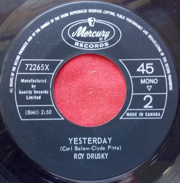 Roy Drusky : Pick Of The Week / Yesterday (7", Single, Mono)