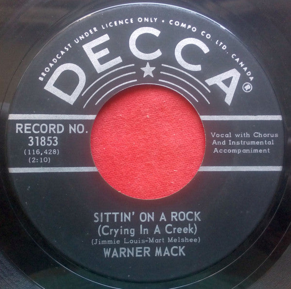 Warner Mack : The Way It Feels To Die/Sittin' On  A Rock (7", Single)