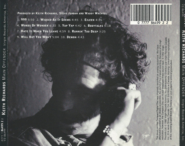 Keith Richards : Main Offender (CD, Album)