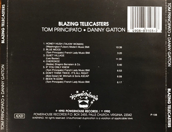 Danny Gatton And Tom Principato : Blazing Telecasters (CD)