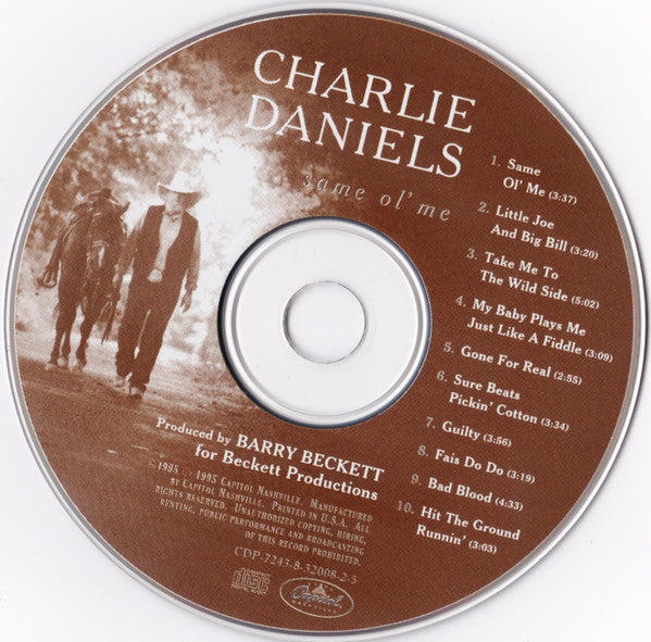 Charlie Daniels : Same Ol' Me (CD, Album)