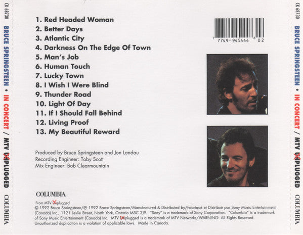 Bruce Springsteen : In Concert / MTV Plugged (CD, Album)