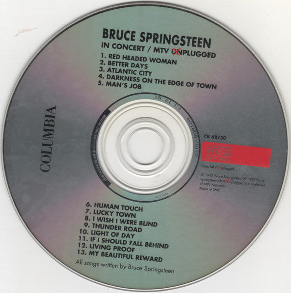 Bruce Springsteen : In Concert / MTV Plugged (CD, Album)