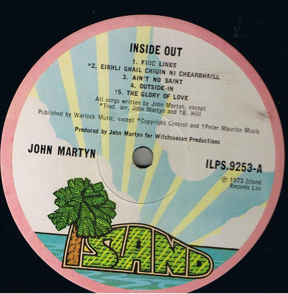 John Martyn : Inside Out (LP, Album, Pin)