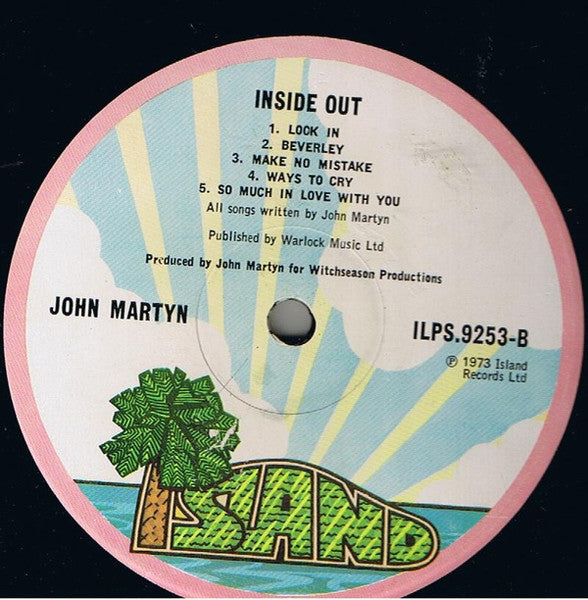 John Martyn : Inside Out (LP, Album, Pin)