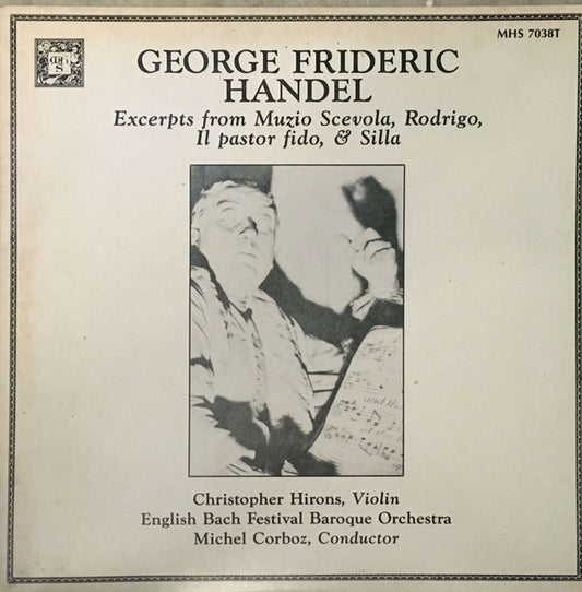 Georg Friedrich Händel : Excerpts From Muzio Scevola, Rodrigo, Il Pastor Fido, & Silla (LP, Album)