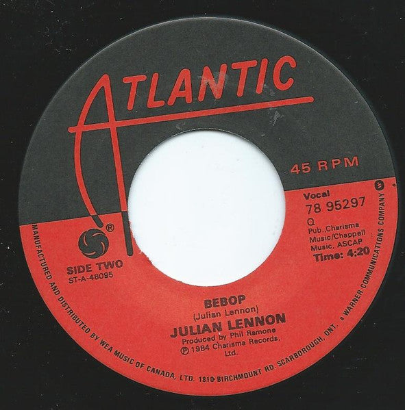 Julian Lennon : Jesse / Bebop (7", Single)