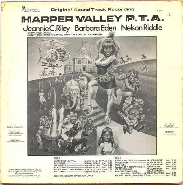 Various : Original Movie Soundtrack Recording "Harper Valley P.T.A." (LP, Album)