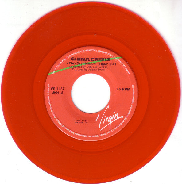China Crisis : Wishful Thinking (7", Single, Red)