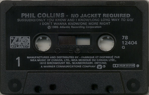Phil Collins : No Jacket Required (Cass, Album, Q, )