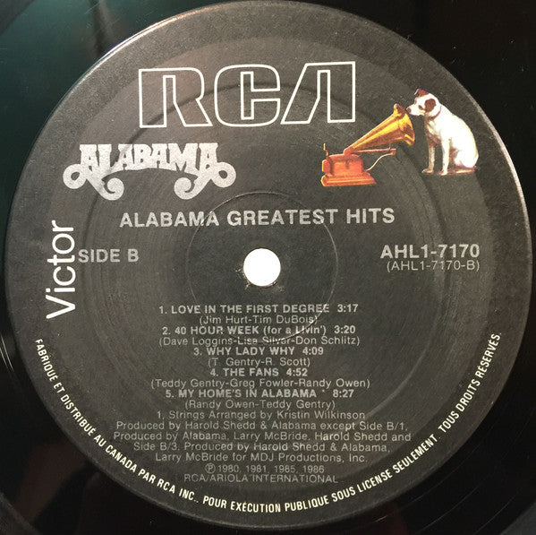 Alabama : Alabama Greatest Hits (LP, Comp)