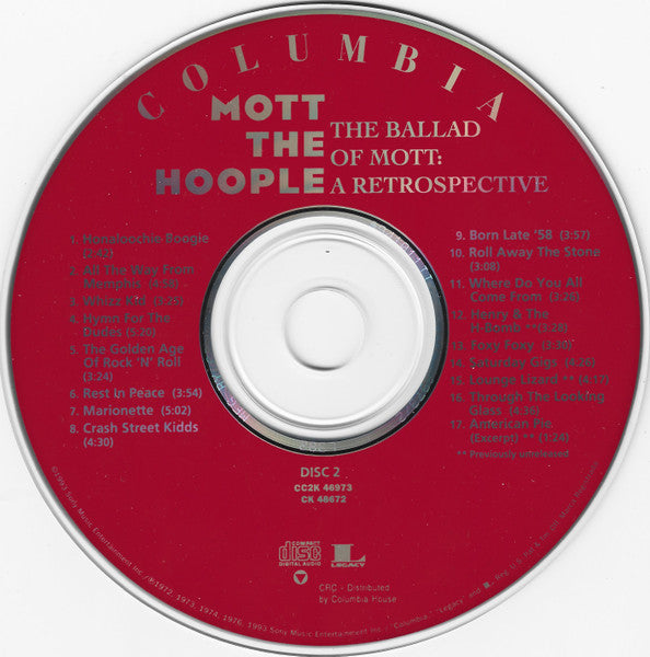 Mott The Hoople : The Ballad Of Mott: A Retrospective (2xCD, Comp, Club)