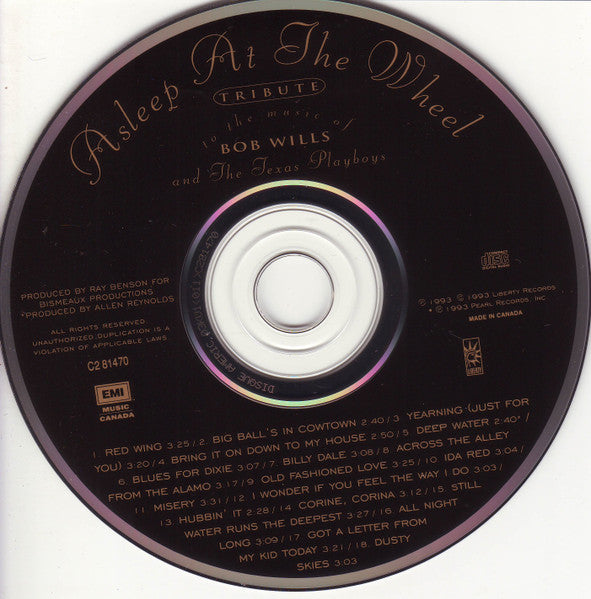 Asleep At The Wheel : Tribute To The Music Of Bob Wills And The Texas Playboys (CD, Album)