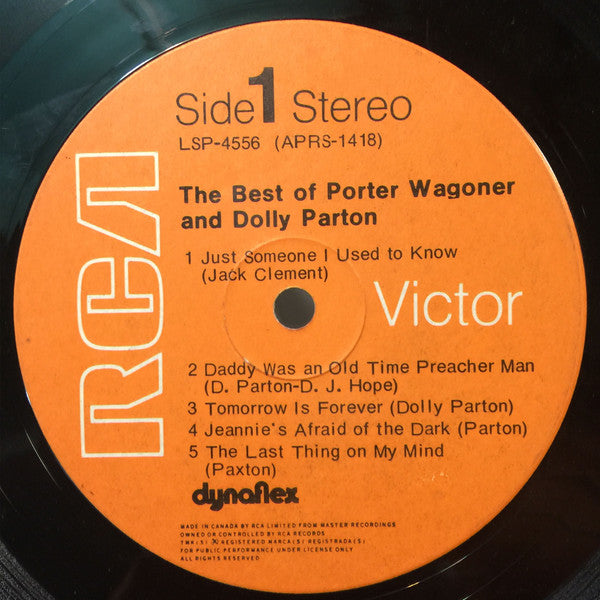 Porter Wagoner And Dolly Parton : The Best Of Porter Wagoner & Dolly Parton (LP, Album, Comp)