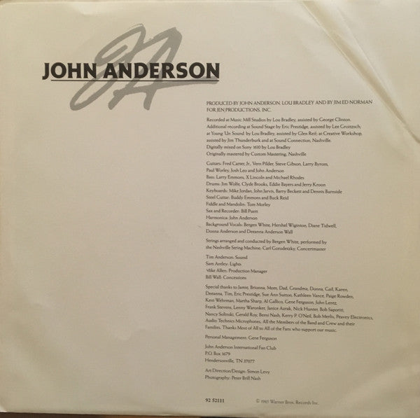 John Anderson (3) : Tokyo Oklahoma (LP, Album)