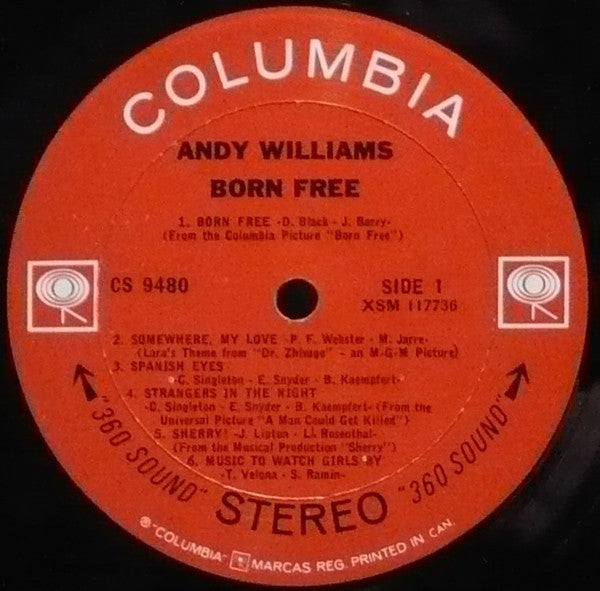 Andy Williams : Born Free (LP, Album)