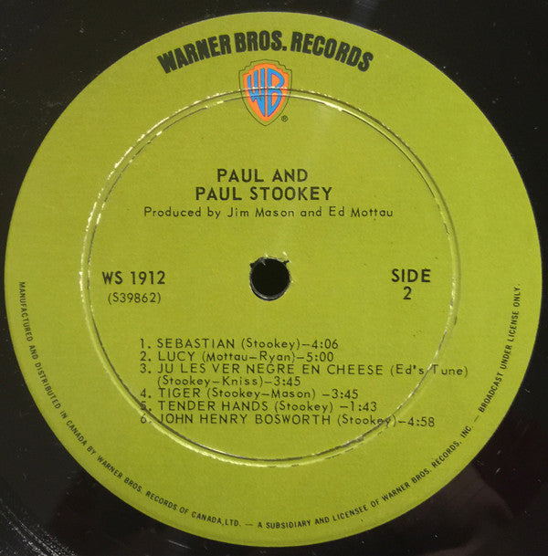 Paul Stookey* : Paul And (LP, Album, Gat)