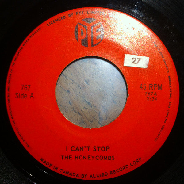 The Honeycombs : I Can't Stop / I'll Cry Tomorrow (7")