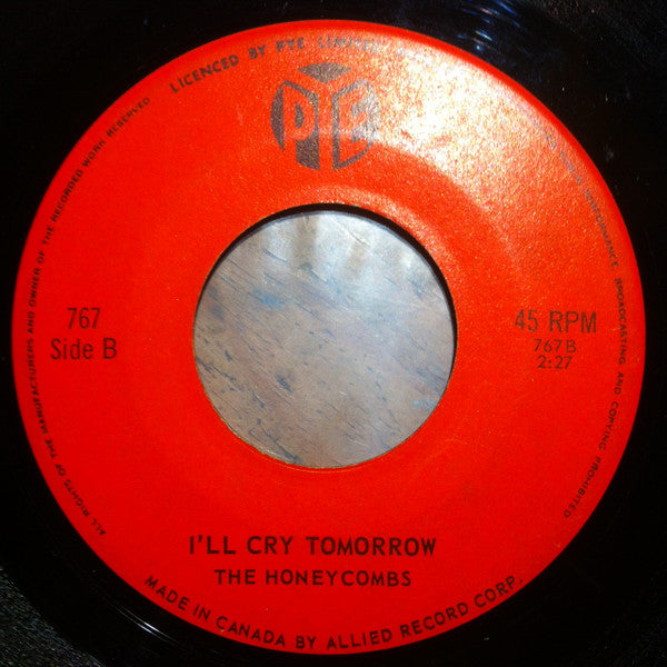 The Honeycombs : I Can't Stop / I'll Cry Tomorrow (7")