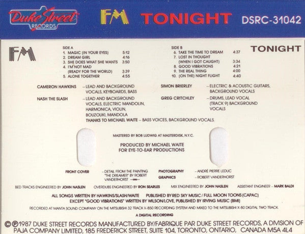 FM (3) : Tonight (Cass, Album, Dol)
